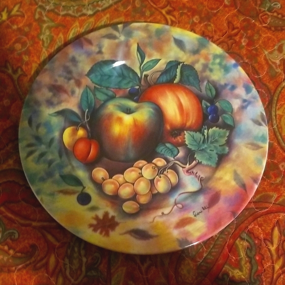 Limoges Dining 855 Email De Limoges I Godinger Fruit Still Life Porcelain Plate 75 Poshmark